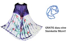 Zeige Details für Sommerkleid violett weiß  Hauskleid Blumenmotiv Bild von Sommerkleid violett weiß  Hauskleid Blumenmotiv
