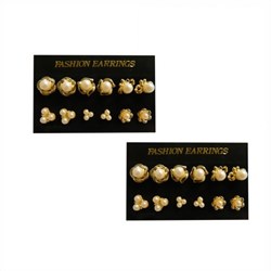 Zeige Details für Ohrstecker Pack 12 Paar Perlenimitat Bild von Ohrstecker Pack 12 Paar Perlenimitat