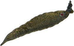 Zeige Details für Räucherstäbchenhalter Metall mit Buddha  Bild von Räucherstäbchenhalter Metall mit Buddha