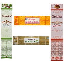 Zeige Details für 4 Goloka Räucherstäbchen Sortiment  Bild von 4 Goloka Räucherstäbchen Sortiment