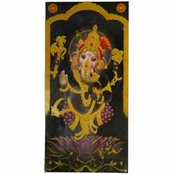 Zeige Details für Bild Ganesha Lotus lila schwarz 100 x 50 cm Bild von Bild Ganesha Lotus lila schwarz 100 x 50 cm