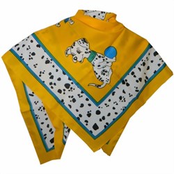 Zeige Details für Halstuch gelb Dalmatiner 86x86cm Bild von Halstuch gelb Dalmatiner 86x86cm