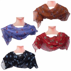 Zeige Details für Schal Vergissmeinnicht Chiffon Halstuch Bild von Schal Vergissmeinnicht Chiffon Halstuch