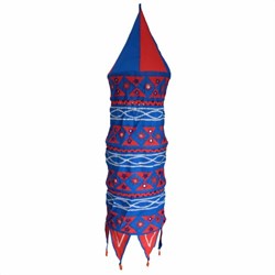 Bild von Paralume indiano 135 cm torre blu rosso
