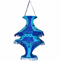 Bild von Pantalla lámpara acordeón con rejilla 50cm azul azul turquesa
