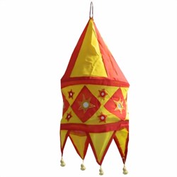 Bild von Pantalla lámpara 48cm rojo- amarillo
