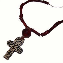 Zeige Details für Collar étnico cruz cuerno diseño cebra
 Bild von Collar étnico cruz cuerno diseño cebra