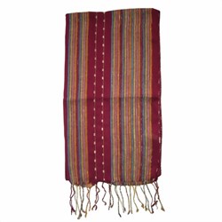 Zeige Details für Lurex Schal bordeaux gestreift 160x25cm  Bild von Lurex Schal bordeaux gestreift 160x25cm