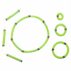 Zeige Details für Retro Schmuck neongelb 12 Steckfedern
 Bild von Retro Schmuck neongelb 12 Steckfedern