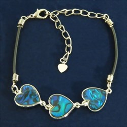 Bild von Lederarmband Herzen Trio
