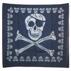 Zeige Details für Tuch Totenköpfe blau Piratenflagge Bild von Tuch Totenköpfe blau Piratenflagge