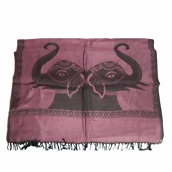 Zeige Details für Schal Himalaya Elefanten rosa schwarz Bild von Schal Himalaya Elefanten rosa schwarz