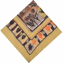 Zeige Details für Nickituch Aquarell braun orange gelb  Bild von Nickituch Aquarell braun orange gelb