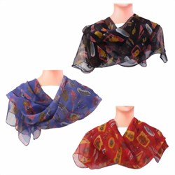 Zeige Details für Schal Frühling Blumen Chiffon Halstuch Bild von Schal Frühling Blumen Chiffon Halstuch