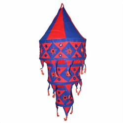 Bild von Pantalla lámpara 75cm rojo azul

