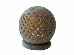 Zeige Details für Teelichtlampe 9cm Ziergitter mit Blume Windlicht Bild von Teelichtlampe 9cm Ziergitter mit Blume Windlicht