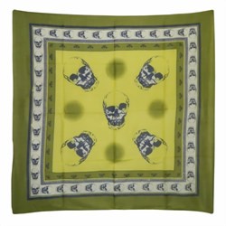 Zeige Details für Tuch grün Totenköpfe  Bild von Tuch grün Totenköpfe