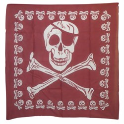 Zeige Details für Tuch Totenköpfe rot Piratenflagge Bild von Tuch Totenköpfe rot Piratenflagge