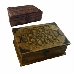 Zeige Details für Schmuckschatullen Duo Schatztruhenlook Antiklook Bild von Schmuckschatullen Duo Schatztruhenlook Antiklook