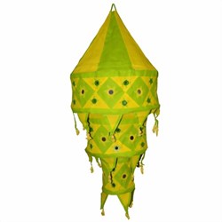 Bild von Pantalla lámpara 75cm verde amarillo
