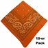 Bild von Set 10 bandana in cotone arancione chiaro Paisley bianco
, Bild 1