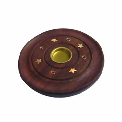 Zeige Details für Räucherstäbchenhalter Teller 7,5cm mit Stern Bild von Räucherstäbchenhalter Teller 7,5cm mit Stern