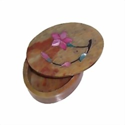 Zeige Details für Specksteindose oval 100x75mm  Bild von Specksteindose oval 100x75mm