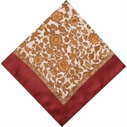 Zeige Details für Nickituch rotbraun gold Blumen  Bild von Nickituch rotbraun gold Blumen