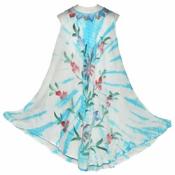 Zeige Details für Vestito estivo floreale bianco turchese Bild von Vestito estivo floreale bianco turchese