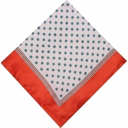 Bild von Nickituch orange blau und grüne Punkte Halstuch