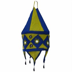 Zeige Details für Paralume indiano 48 cm giallo blu
 Bild von Paralume indiano 48 cm giallo blu