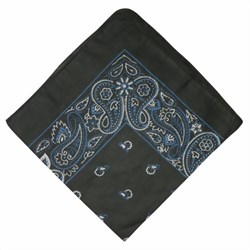 Zeige Details für Bandanas pack 10 algodón negro estampado azul blanco Bild von Bandanas pack 10 algodón negro estampado azul blanco