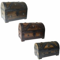 Zeige Details für Piratenkisten 3er Set braun Antiklook Holz Bild von Piratenkisten 3er Set braun Antiklook Holz