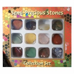 Bild von 12 piedras semipreciosas forma de corazón gemas colgantes
