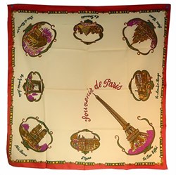 Zeige Details für Halstuch Paris Sehenswürdigkeiten rot Bild von Halstuch Paris Sehenswürdigkeiten rot