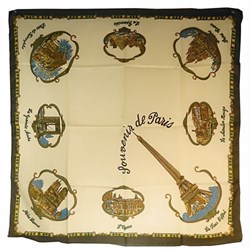 Zeige Details für Halstuch Paris Sehenswürdigkeiten beige schwarz Bild von Halstuch Paris Sehenswürdigkeiten beige schwarz
