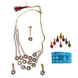 Zeige Details für Bollywood Schmuck-Set Sonam bunt Bild von Bollywood Schmuck-Set Sonam bunt