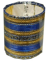 Zeige Details für 24 Bangles Armreifen Royal blau mit Bindis Bild von 24 Bangles Armreifen Royal blau mit Bindis