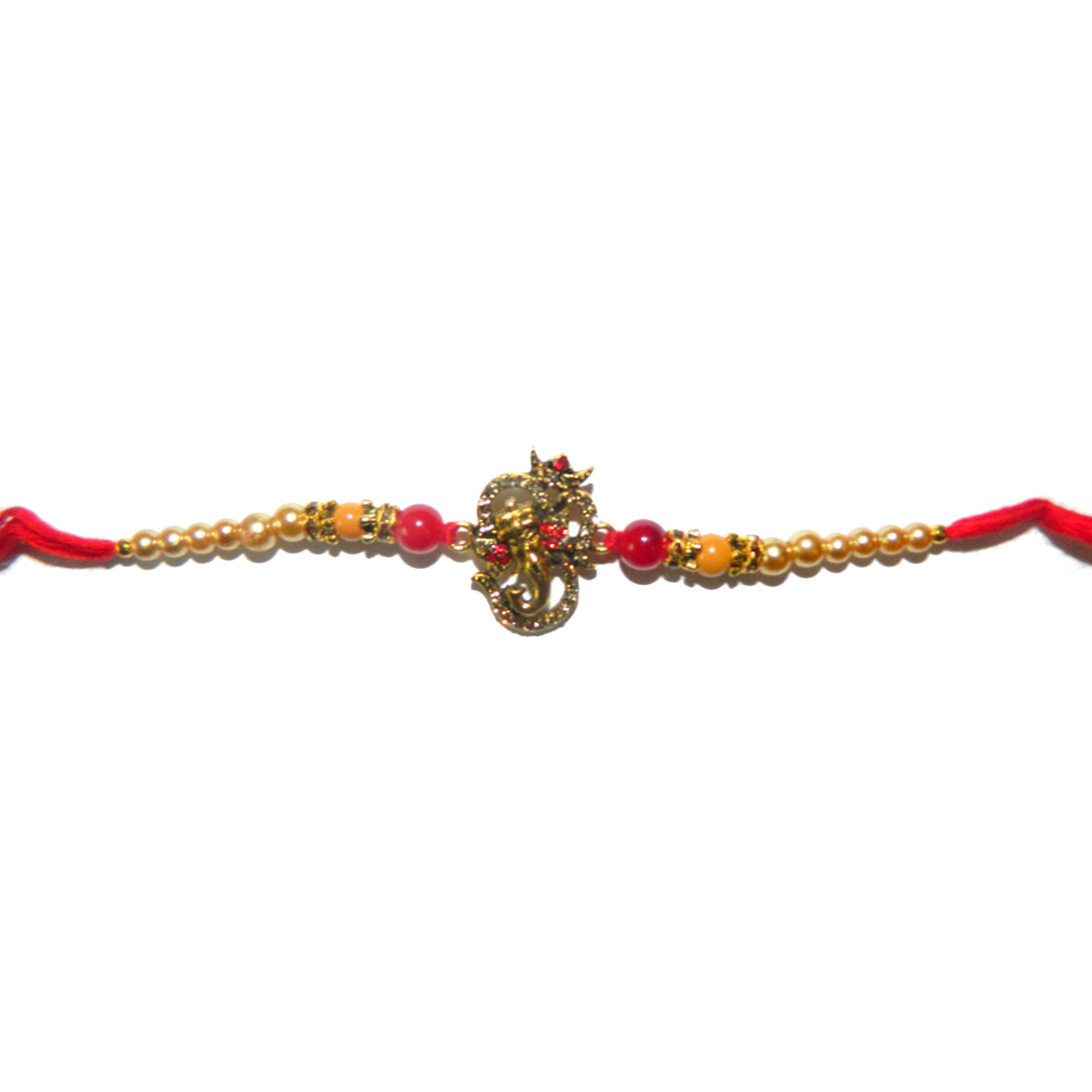 Bild von Rakhi Armbänder Doppelpack bunt Ganesha Om Raksha bandhan