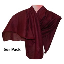 Bild von Tücher rotbraun 5er Pack einfarbig PORTOFREI Baumwolle