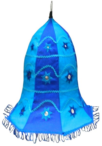Bild von Lampenschirm Glocke 45cm blau türkis