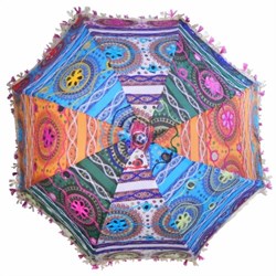 Bild von Indischer Sonnenschirm 65 cm mehrfarbig