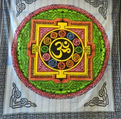 Bild von Tagesdecke Om Mandala Meditation Decke