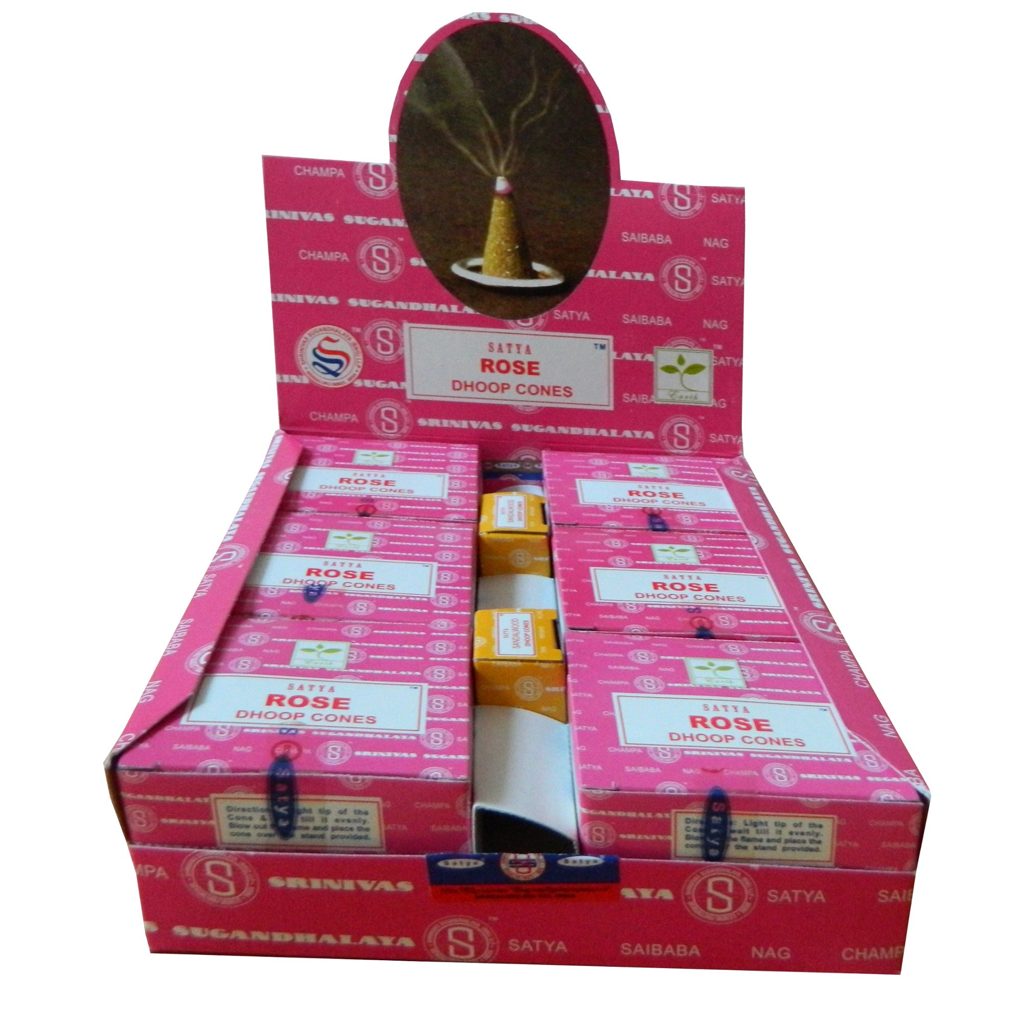 Bild von 120 Satya Rose Räucherkegel Vorratspackung
