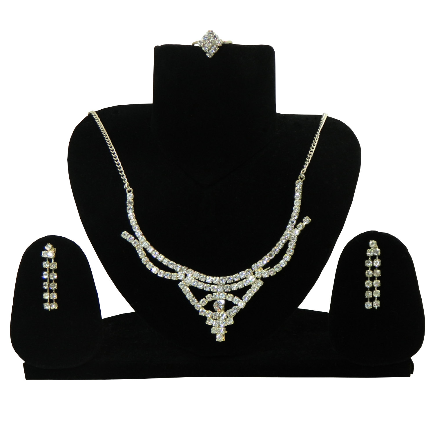 Bild von Strass-Set Taurus silberfarbig