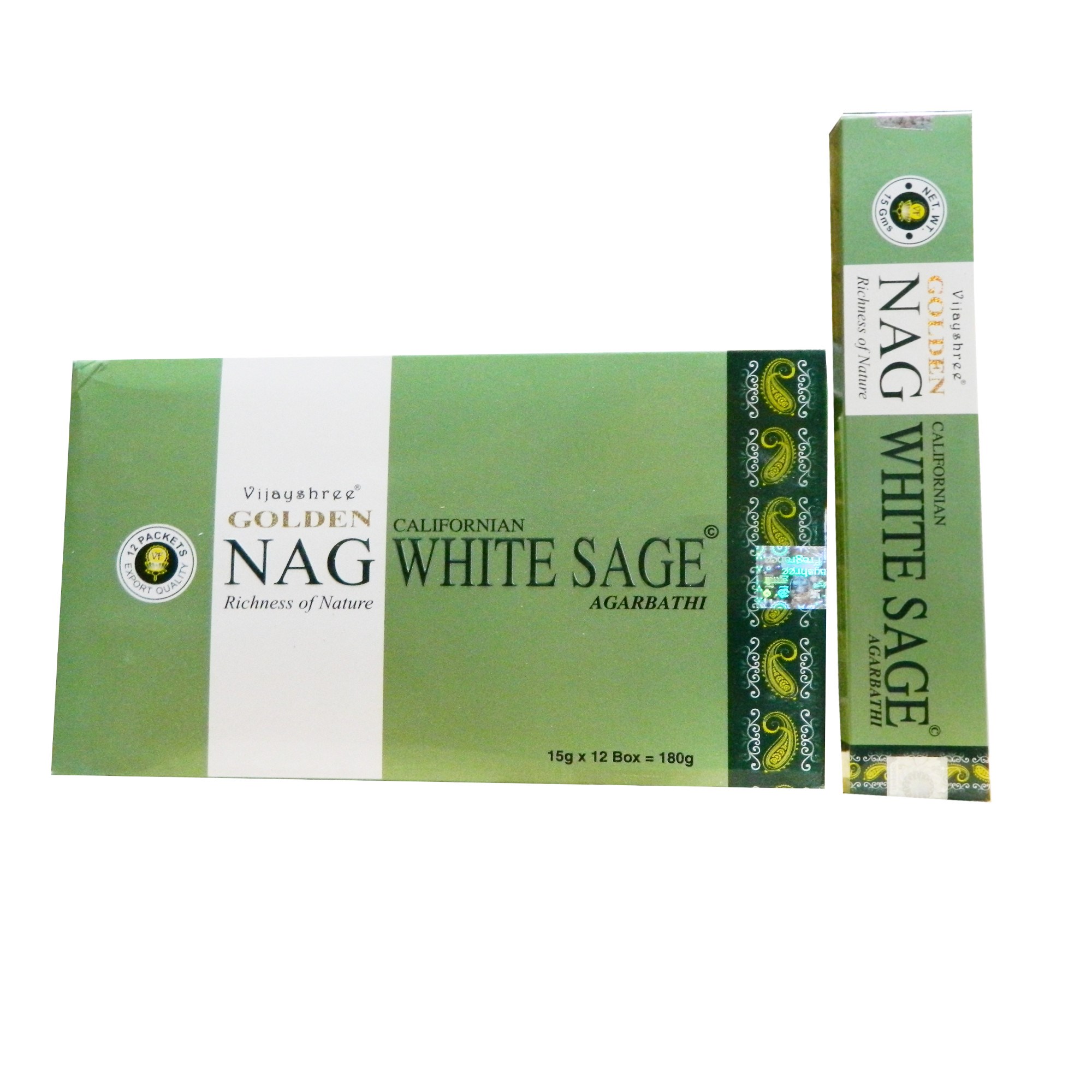 Bild von 180g Golden Nag White Sage Räucherstäbchen weiße Salbei