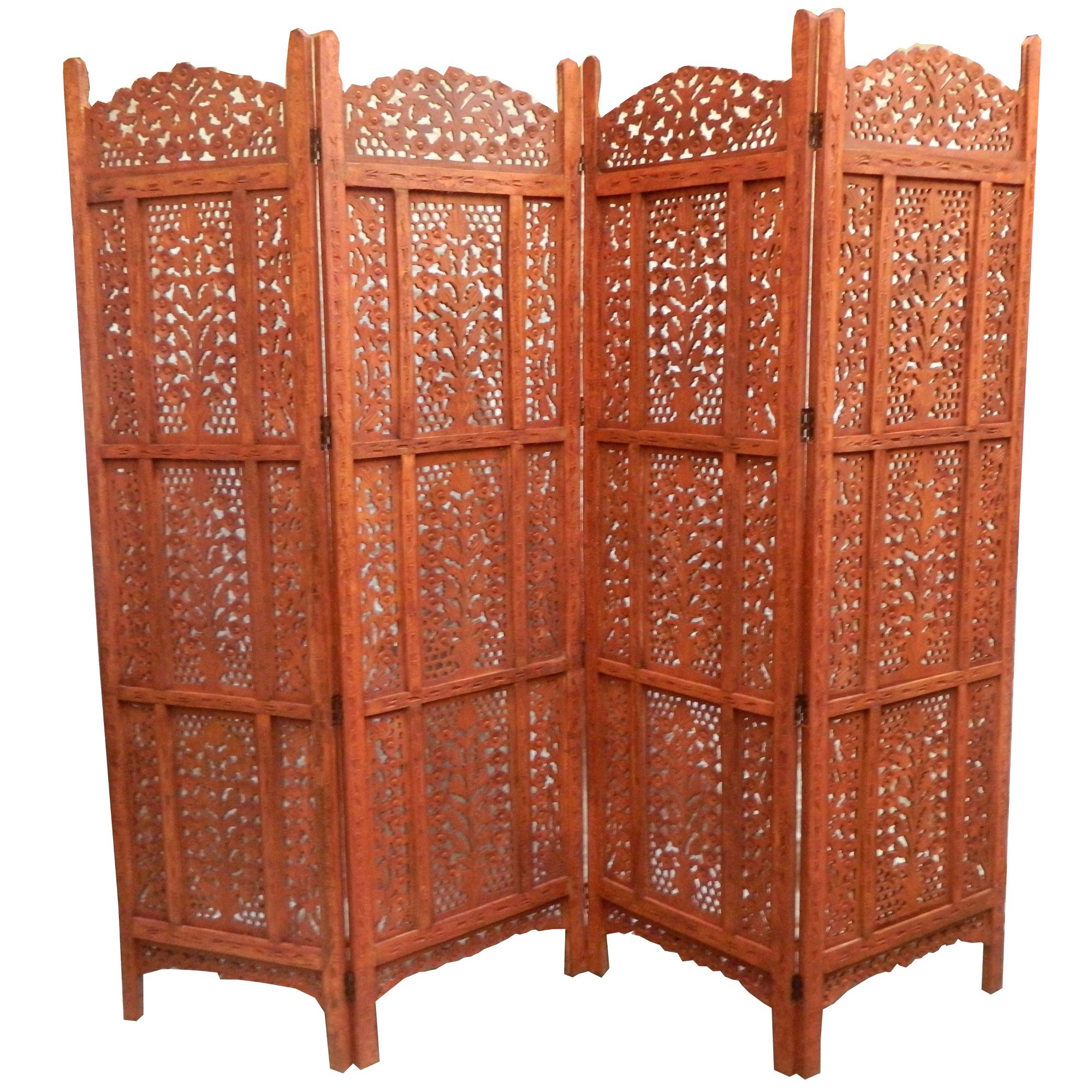 Bild von Paravent indische Trennwand Rajasthan Holz Raumteiler