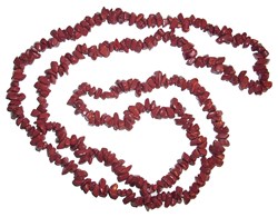 Bild von Red stone Splitterkette 90cm Steinkette