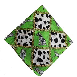 Bild von Tuch Dalmatiner grün weiß