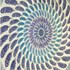 Bild von Tagesdecke Feder Mandala blau lila, Bild 2